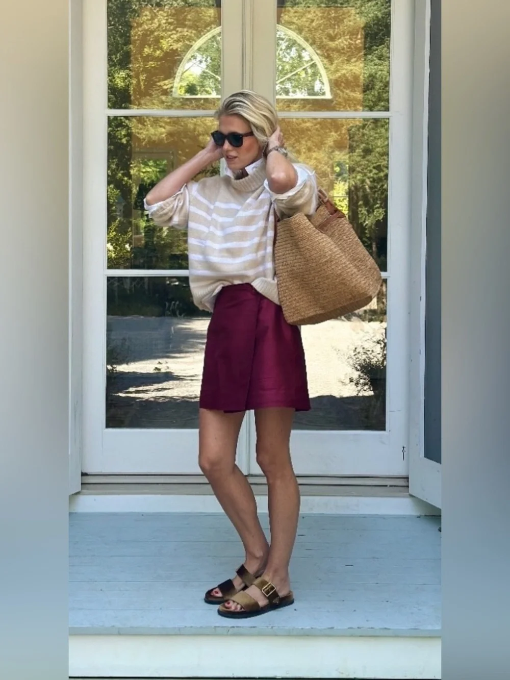 NWT Julia Amory Mini Park Avenue Skirt - Burgundy Dupioni Large
